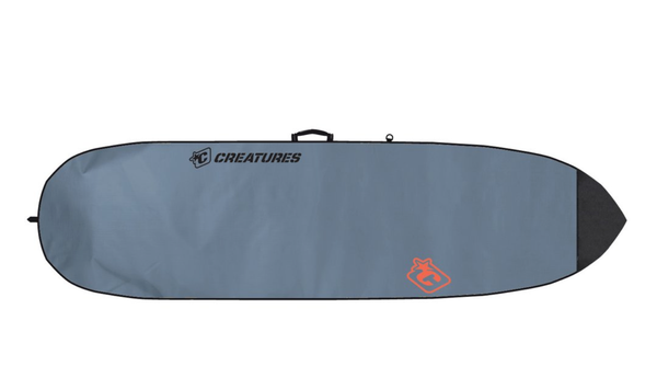CREATURES SHORTBOARD LITE SURFBOARD BAG: CHARCOAL ORANGE